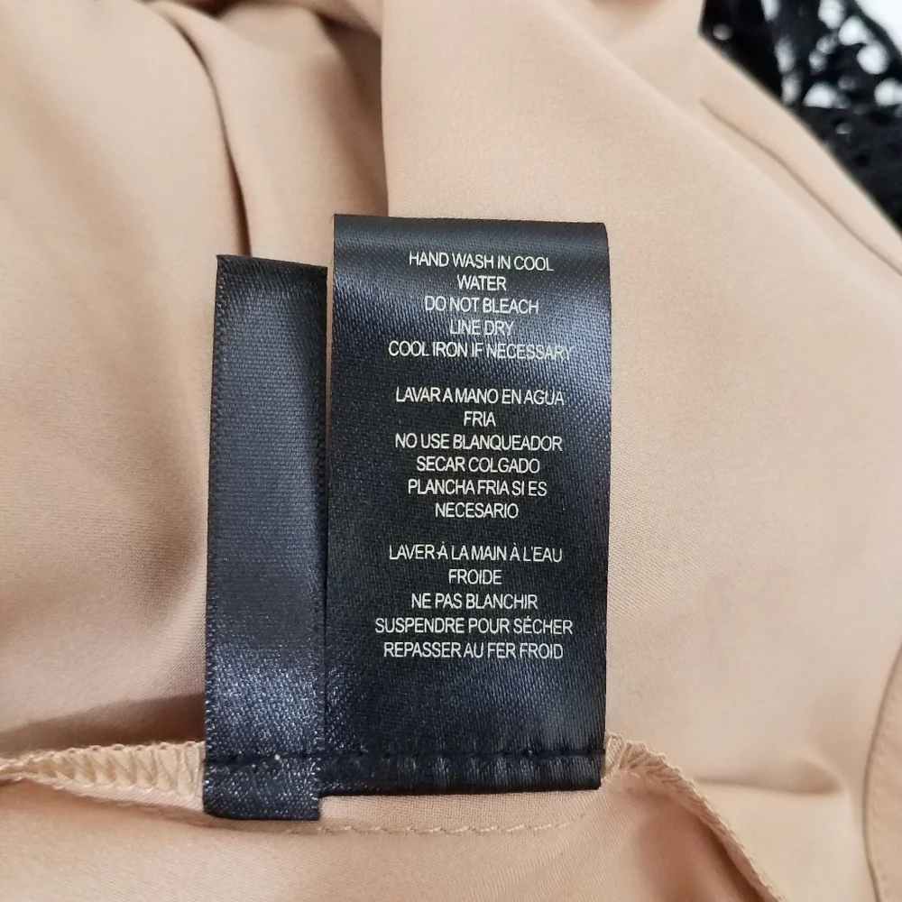 Jessica Simpson Black and Tan Dress 12 NWT